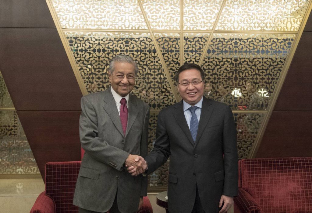 马来西亚中资企业协会会长单位中国银行董事长一行拜会马来西亚首相敦马哈迪医生